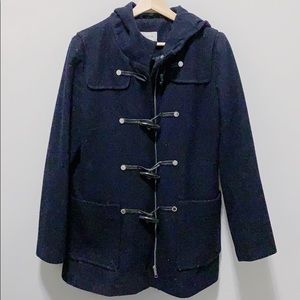 Liz Claiborne Navy Wool Coat